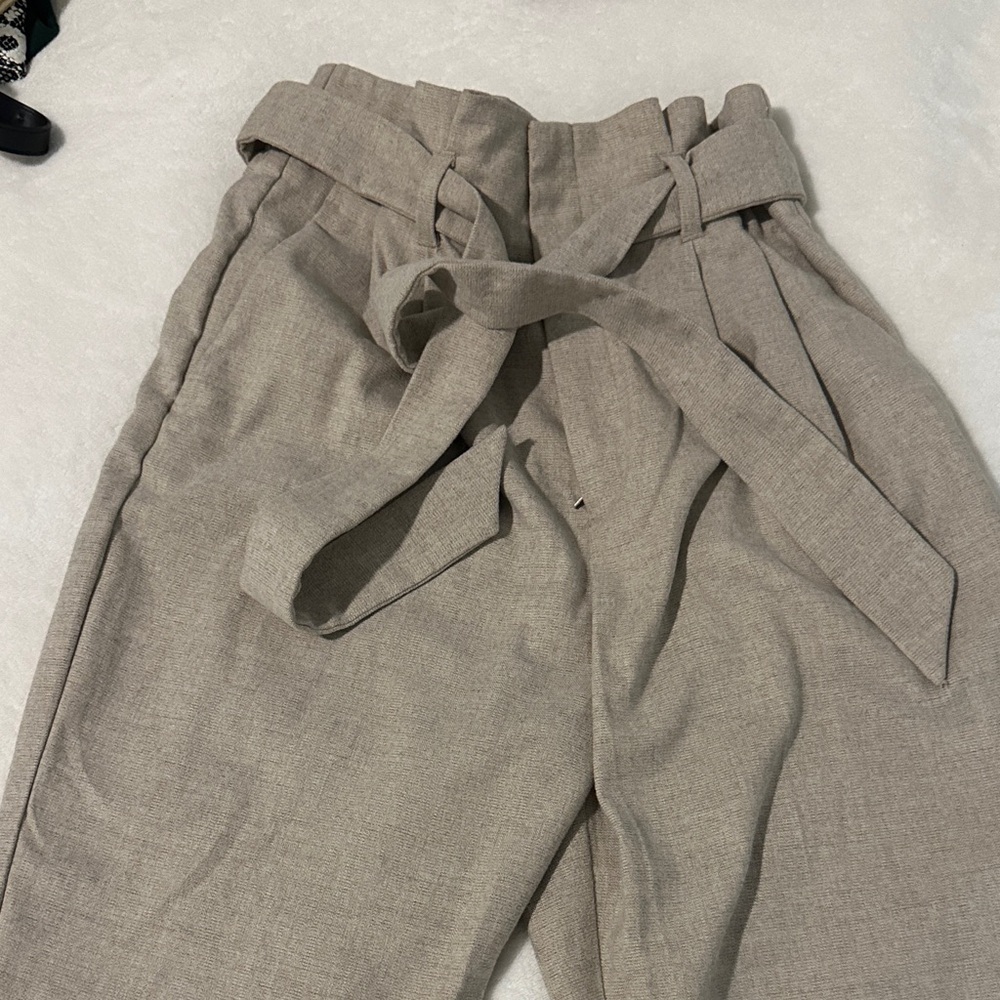 Women's Tan High-Waisted Pants